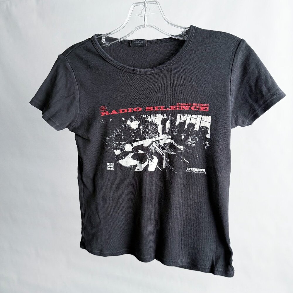 Brandy Melville Radio Silence Crop T-Shirt